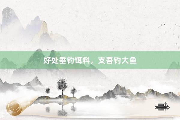 好处垂钓饵料，支吾钓大鱼